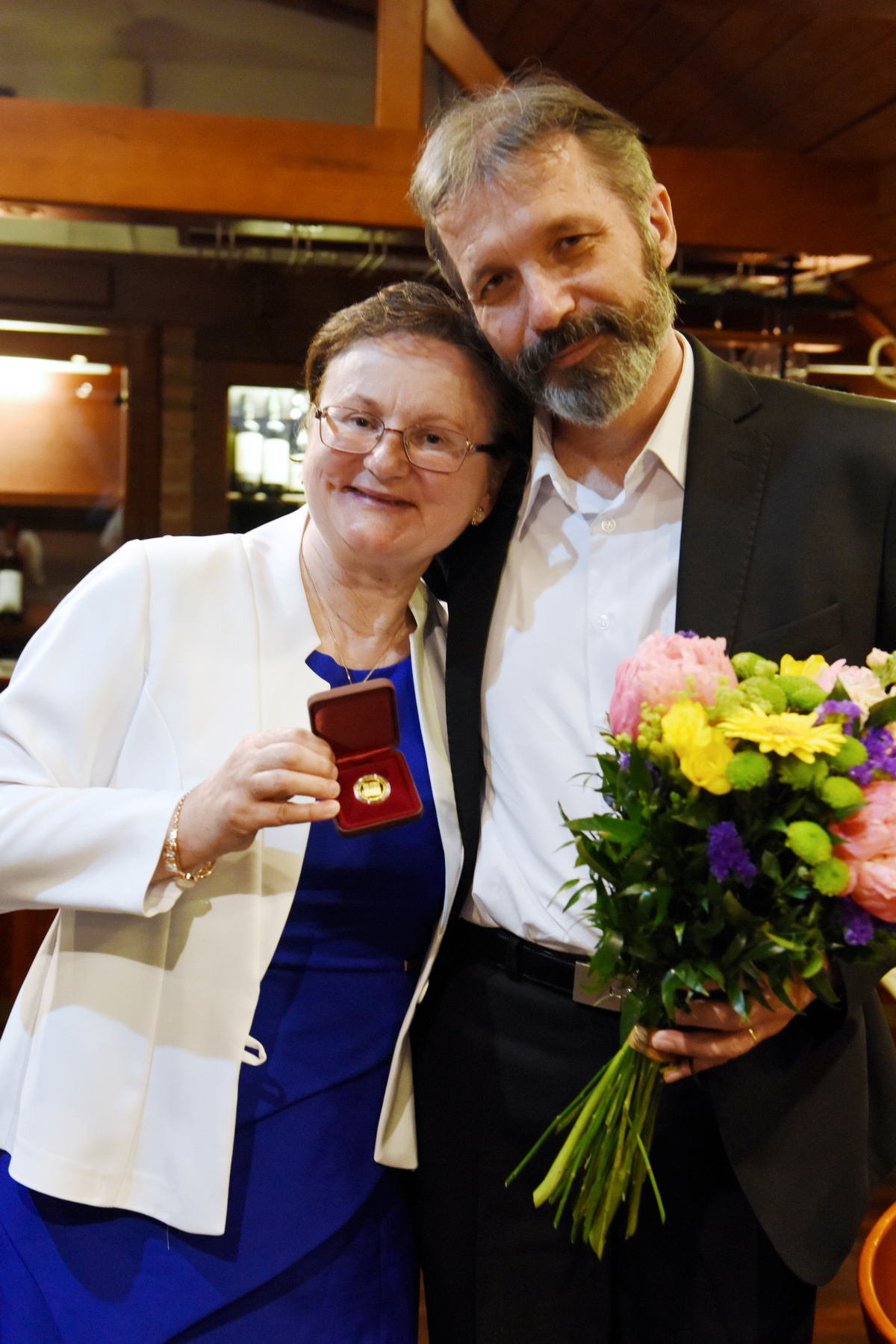 Pani Viera Dusíková sa tiež delí o Zlatý biatec so svojím životným partnerom