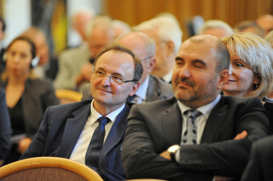 Vynikaj�ci podnikatelia - laure�ti Zlat�ho biatca �. Lopatka a F. Pancur�k